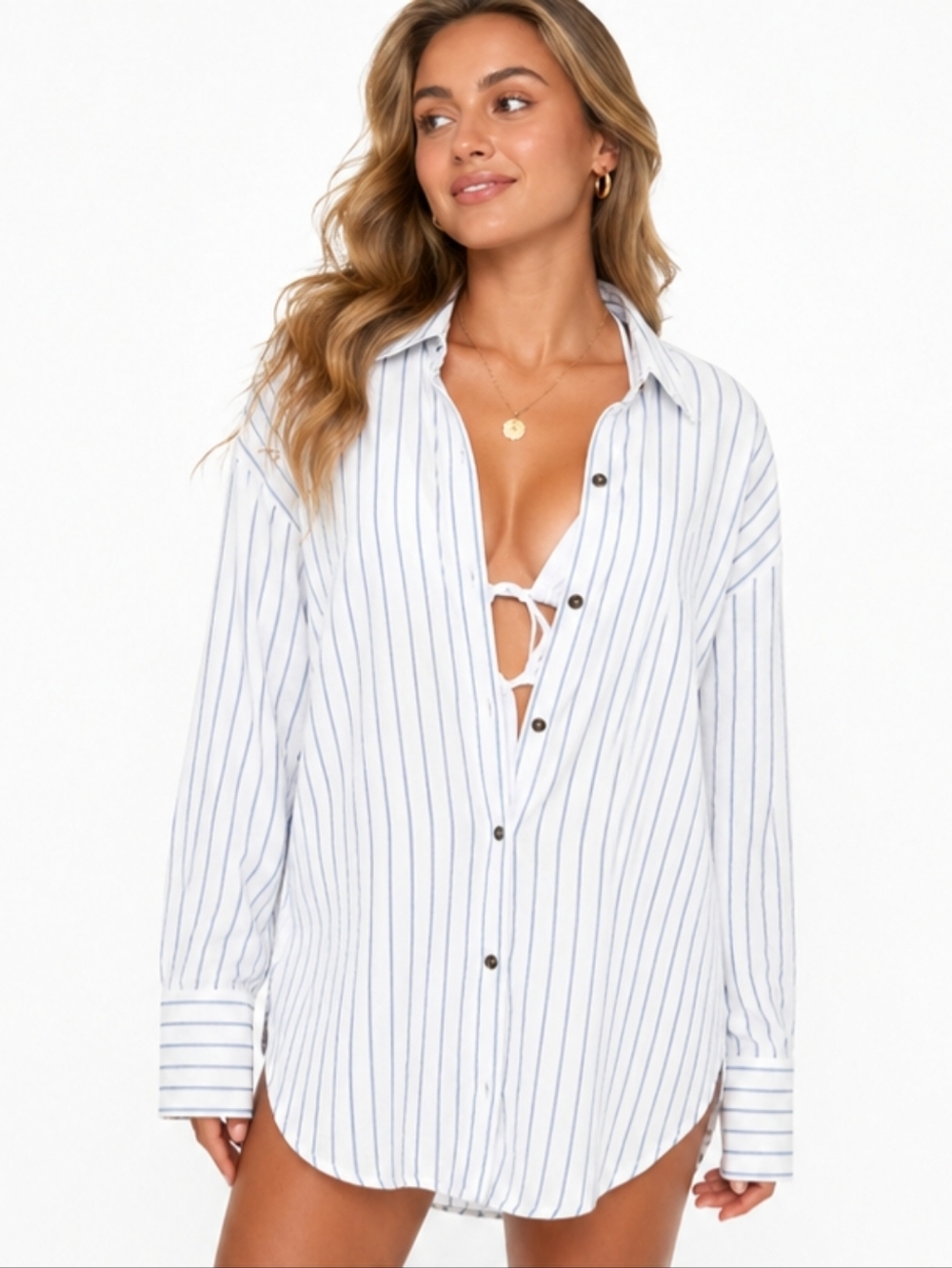 Calia Pinstripe Cover Up